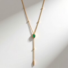 Collana in oro con Smeraldo Zambia AAA