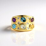 Anello in argento con Ametista Verde (de Melo Essence)