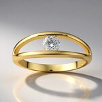 Anello in oro con Diamante SI1 (G) (Annette)