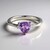 Anello in argento con Ametista Zambiana