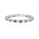 Blauer Ceylon-Saphir-Silberring