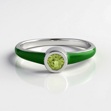 Anello in argento con Peridoto