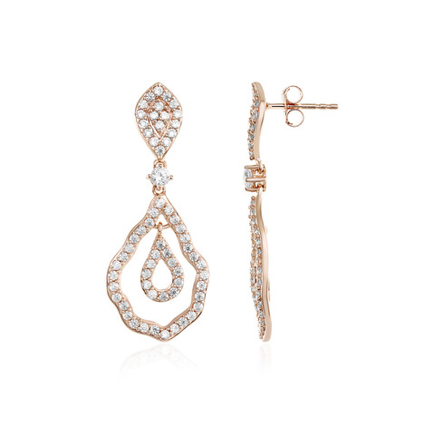 Zirkon-Silberohrringe