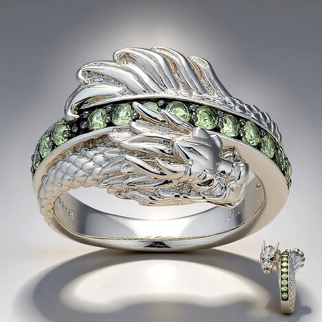 Anello in argento con Peridoto (Adela Silber)