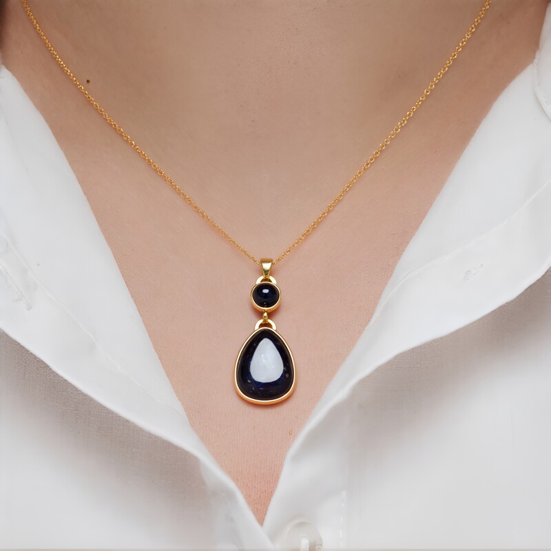 Pendentif en argent et Opale du Honduras