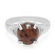 Anello in argento con Ossidiana Mogano