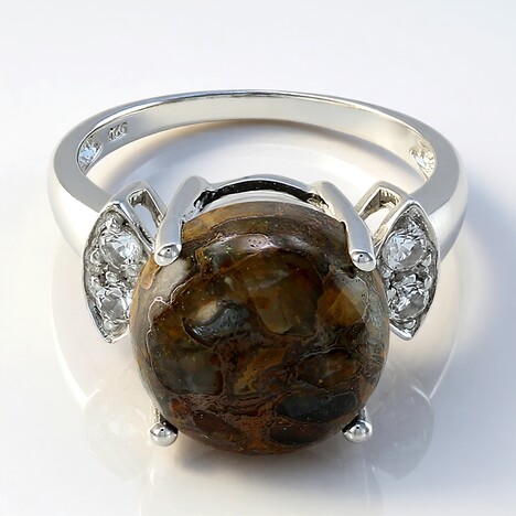 Anello in argento con Quarzo Dinosauro