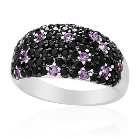 Anillo en plata con Amatista de Zambia