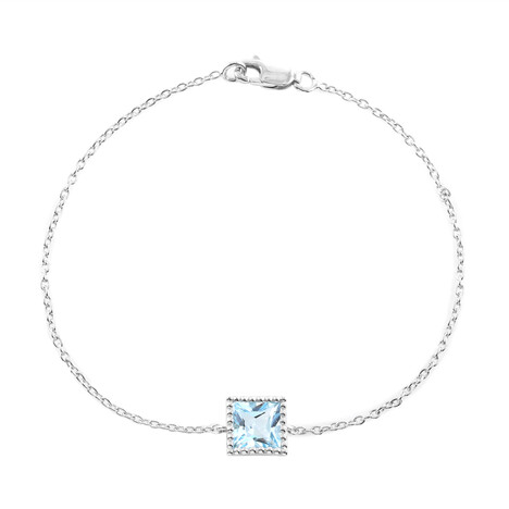 Bracciale in argento con Topazio Blu Cielo