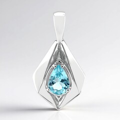 Ciondolo in argento con Apatite Blu
