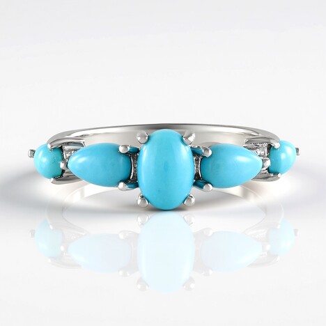 Anello in argento con Turchese Sleeping Beauty (Faszination Türkis)