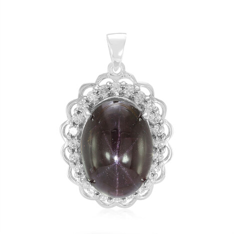 Star Garnet Silver Pendant