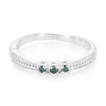 Bague en argent et Diamant fantaisie