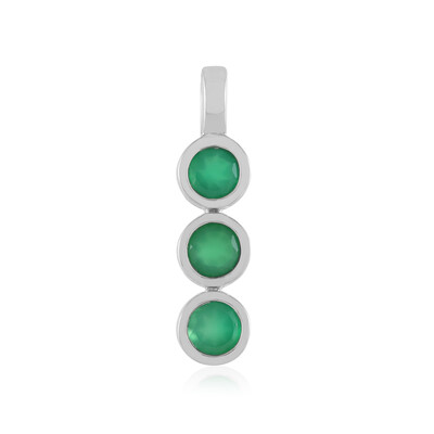 Ciondolo in argento con Onice Verde