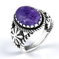 Anillo en plata con Charoita (Desert Chic)