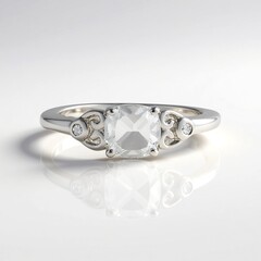 Anello in argento con Topazio Bianco