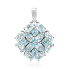 Pendentif en argent et Topaze bleu ciel