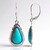 Boucles d'oreilles en argent et Turquoise bleue de Mohavie (Jones Lee)