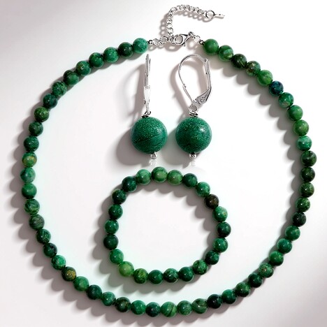 Parure in argento con Giada