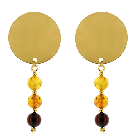 Baltischer Bernstein-Silberohrringe (dagen)