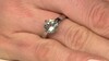 Zilveren ring met een groene amethist