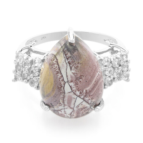 Anello in argento con Diaspro Dentritico Sonora