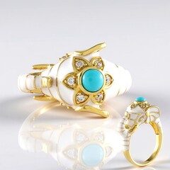 Anello in argento con Turchese Sleeping Beauty