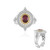 Malawi-Granat-Silberring (Dallas Prince Designs)