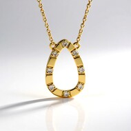 Collar en plata con Diamante champán I2 (de Melo Essence)