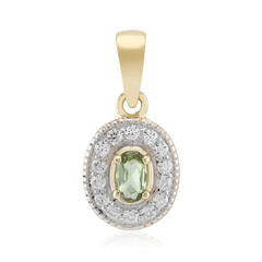 Pendentif en or et Tanzanite verte non chauffée