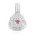 Zilveren hanger met een roze toermalijn