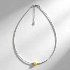 Collana in argento con Ambra Milky Baltica (MONOSONO COLLECTION)