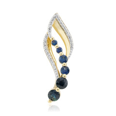 9K Blue Kings Plains Sapphire Gold Pendant