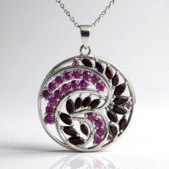 Collana in argento con Granato