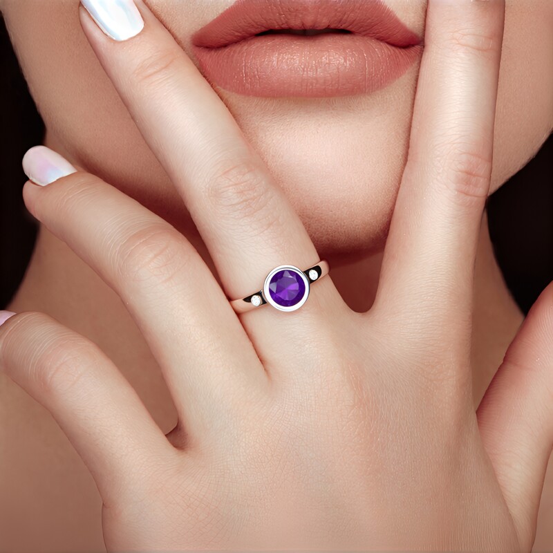 Marokkanischer Amethyst-Silberring