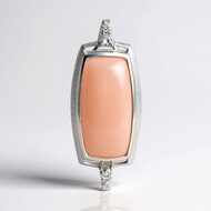Colgante en plata con Cuarzo rosa (MONOSONO COLLECTION)