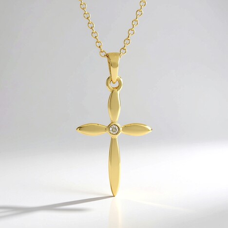 Collana in argento con Diamante Cioccolato I2