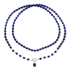 Collar en plata con Amatista de Zambia