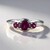 Anello in argento con Granato Magenta