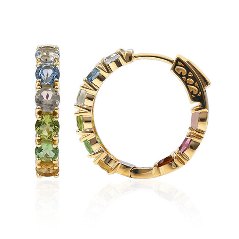 Boucles d'oreilles en argent et Topaze bleu ciel