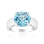 Himmelblauer Topas-Silberring