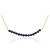 Zilveren halsketting met lapis lazulistenen