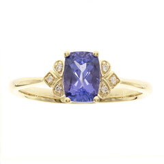 Anillo en oro con Tanzanita AAA