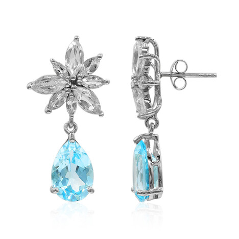 Orecchini in argento con Topazio Blu Cielo