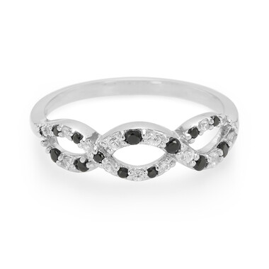 Schwarzer Spinell-Silberring