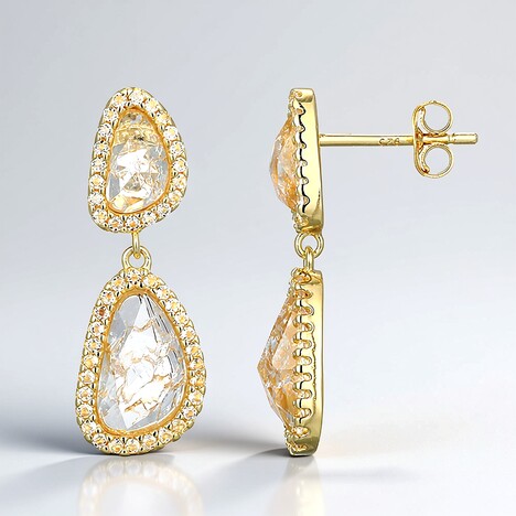 Orecchini in argento con Quarzo Bianco