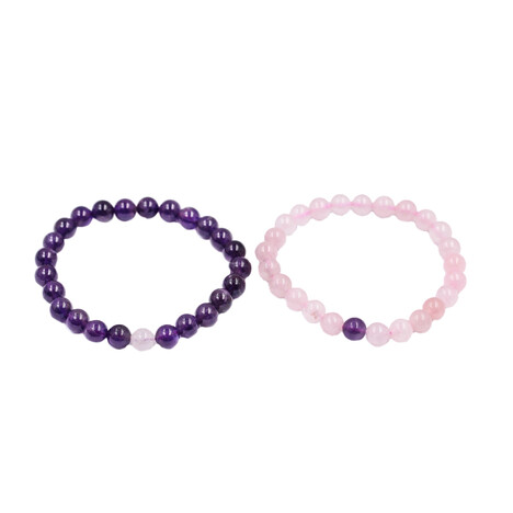 Brazalete con Cuarzo rosa