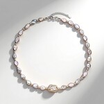 Collana in argento con Perla d'Acqua Dolce Bianca