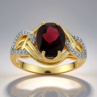 Anillo en oro con Rodolita del Valle Rift (Rifkind 1894 Collection)