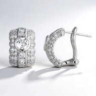 Pendientes en plata con Topacio blanco (Adela Silber)